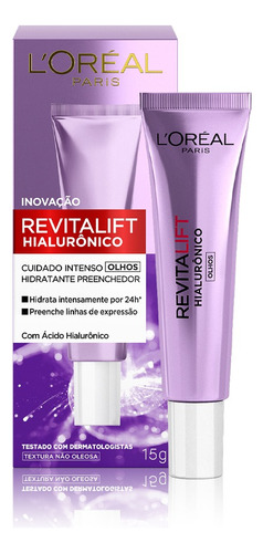 Creme Para Olhos Loreal Paris Revitalift Hialurônico 15g