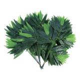 100 Pcs Realistic Bamboo Leaves, Green Plants, F