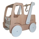 Carro De Arrastre Juguetero Grua Madera Infantil