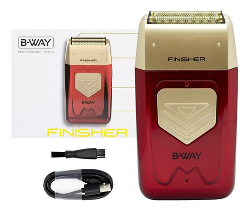 B-way Finisher Red Shaver Afeitadora Inalámbrica Barba Color Rojo