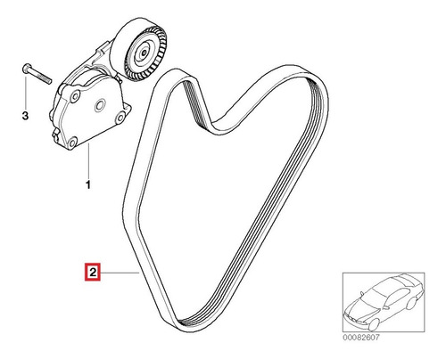 Correa Motor 6pk X 1033 Para Mini R50 R52 Cooper One Foto 3