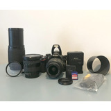 Nikon D3200 + Kit (3 Lentes) 18-55mm  70-300mm  19-35mm