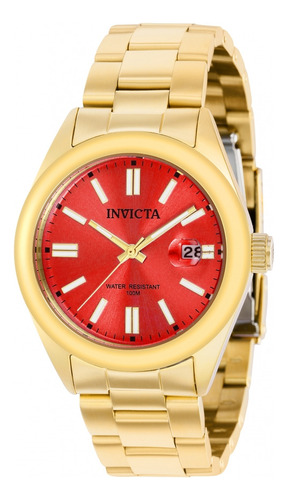 Invicta 38485 Aviator Feminino Todo Aço Inox 38mm Dourado Ve