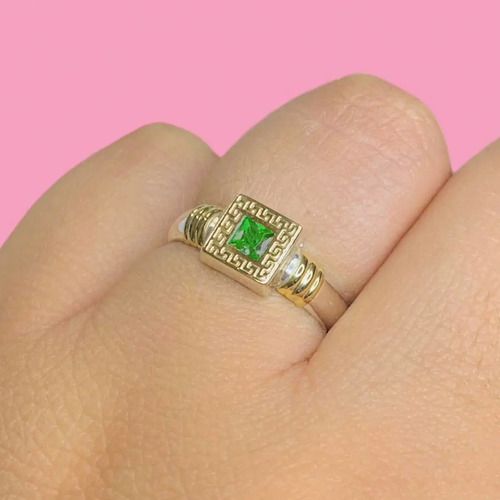 Anillo Guarda Griega Cuadrado Chico   Ap 162 | Envío gratis