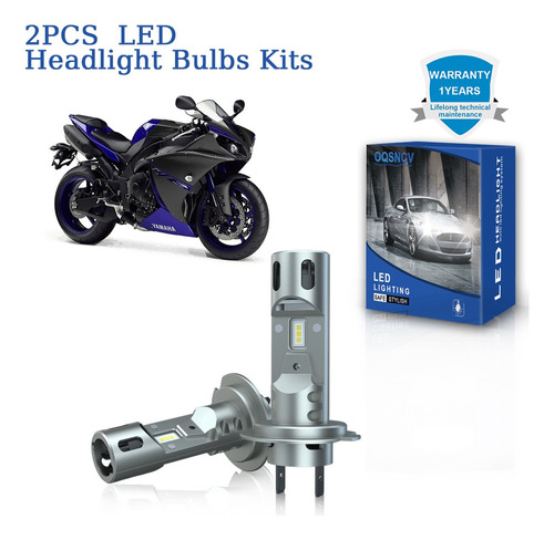 Kits De Faros H7 Led De Luz Alta Y Baja Para Motocicleta