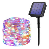 Alambre De Luz Led Con Panel Solar Impermeable 10m