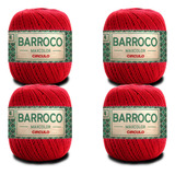 4 Novelos Barbante Barroco Max Color Fio 4 200g Crochê