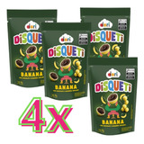 Disqueti Chocolate E Trufa Banana Kit 4 Pouch De 100g = 400g