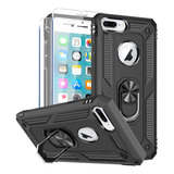 Funda Para iPhone 6 + / 6s + / 7 + / 8 + Negra Con Anillo