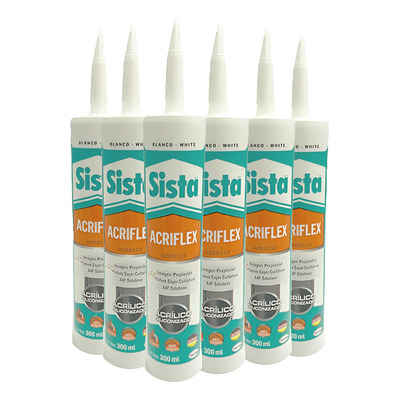 Sista Acriflex F130 Acrílico 6 Pzas Sellador Cartucho
