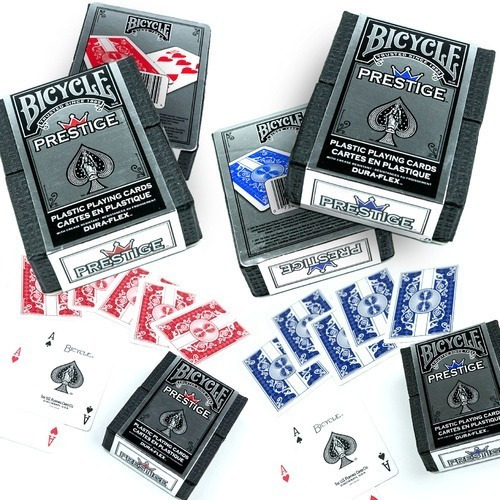 Cartas Bicycle Prestige Rojo Azul Plastic Dura Flex Baraja