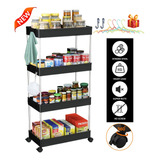 Carrito Organizador De 4 Niveles Para Cocina/baño Ruedas 360