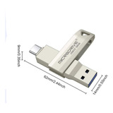 Pendrive Otg Tipo C Usb 2en1 Microdrive 128gb 3,0 Metal