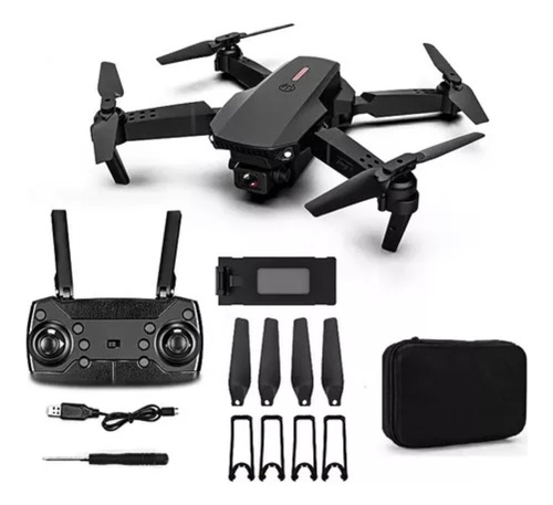 Drone E88 Dual Camera Wifi+acessorios+bag Para Transporte