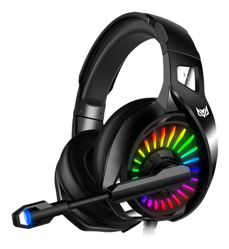 Auricular Gamer Greenfox Gfh2200 Color Negro