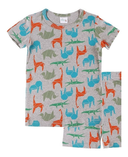 Pijama Corto Safari De Niños Algodón Petitro