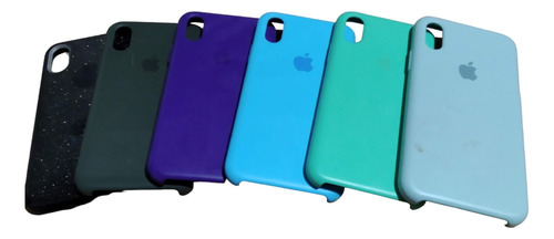 Pack 6 Fundas iPhone X 10 Silicona Felpa  Usadas