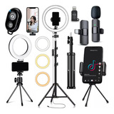 Kit Youtuber 2 Ringlinght Iluminador Lapela Bluetooth Selfie