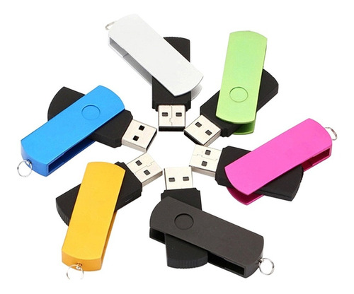  Memorias Usb 16gb Kit 5pz Giratoria De Plástico Ld104 