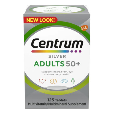 Centrum Silver Adults 50+ Americano 125 Tabs Mujer\u002Fhombre Sabor Sin Sabor | Envío gratis