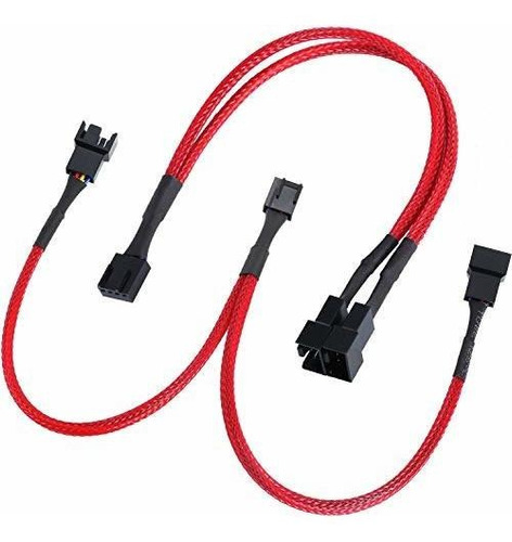 Cable Onwon 2 Pack Pwm Fan Splitter Cable 4 Pin Sleeved Brai