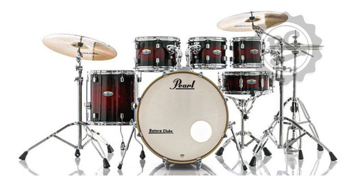 Bateria Pearl Decade Red 20',8',10',12',14' C/ Ferragem