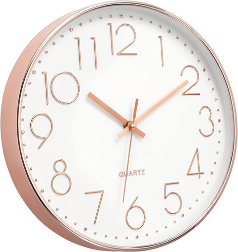 Foxtop Wall Clock, Analog, Silent, Modern, 12  Aa