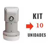 10x Lnb Simples Universal Banda Ku Hd Lnbf 1 Saída Ponto 4k