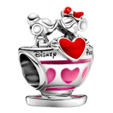 Charm Taza De Té De Mickey Mouse & Minnie Mouse De Parques 