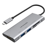 Upgrow Usb C A Hdmi Hub, Adaptador Tipo C 5 En 1 Con 2 Puert