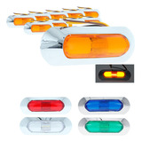 10 Plafon 2 Led Gel Tipo Barra Slim Fijo Estrobo Camion 12-f