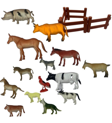 Kit Brinquedo Animais Fazenda Cavalo Galinha Porco Promoção