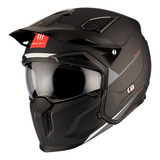 Casco Moto Abierto Mt Streetfighter Solid Negro Mate Dafy