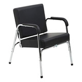 Silla De Champú Negra Reclinable Moderna Para Barbería Y Sal