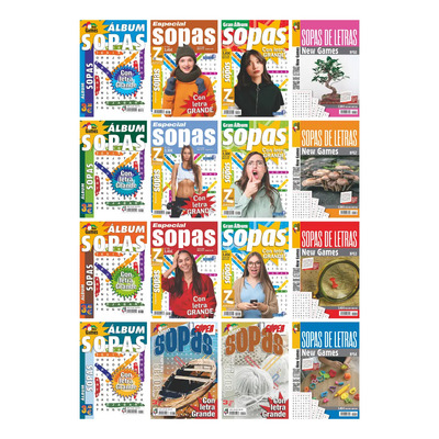 Sopas De Letras Paquete 16 Revistas New Games | Meses sin interés