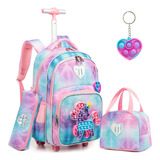 Kit De Mochila Escolar Con Ruedas Para Niños Press Toys