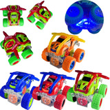 Kit 2 Carrinho Big Whell Fricção Monster Truck Da Cambalhota