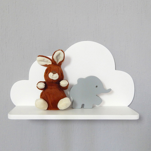 Repisa Nube De Madera Decoración Cuarto Infantil