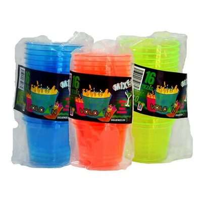 96 Shots Volcán Neon Para Fiesta - Bomber Cups | Meses sin interés
