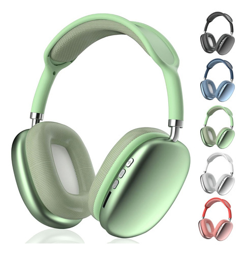 Audífonos Inalámbricos De Diadema Con Bluetooth P9 Pro Max Color Verde