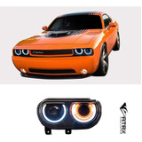 Faros Led Drl Medio Ojo New Hellcat Dodge Challenger 09 14