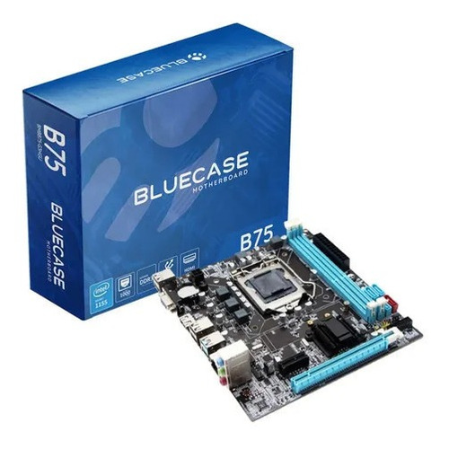 Placa Mãe Bluecase Ddr3 Lga 1155 Bmbb75-g3hgu 10/100/1000