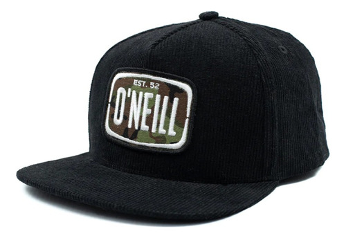 Gorra O´neill Uni Negra Parche Camo Corderoy Original Import