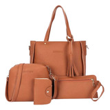 Set De 4 Bolsas Para Mujer Cartera Bandolera Bolso De Mano 