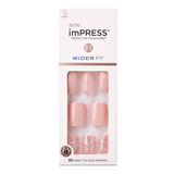 Uñas Kiss Impress Originales Exclusiva Edición Wider Fit  