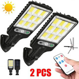 2pcs Luzes De Rua Solares Holofotes Ao Ar Livre 200w