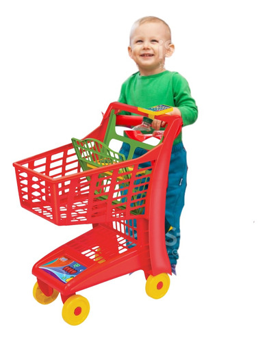 Carrinho De Compras Supermercado Market Vermelho Magic Toys