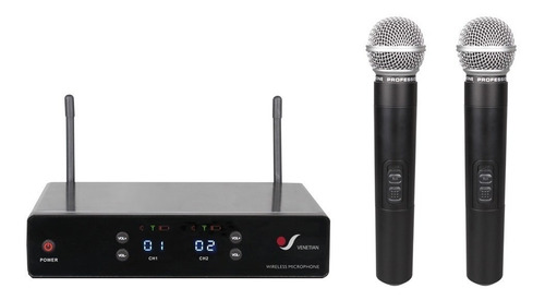  Microfono Inalambrico Venetian Md-602 Doble Mano Uhf Sm58