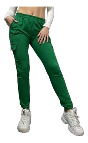 Pantalon Jogger Babucha Cargo Mujer Rustico Algodón Jogging