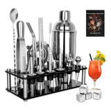 25 Piezas Cocktail Bartender Kit, Coctelera Profesional